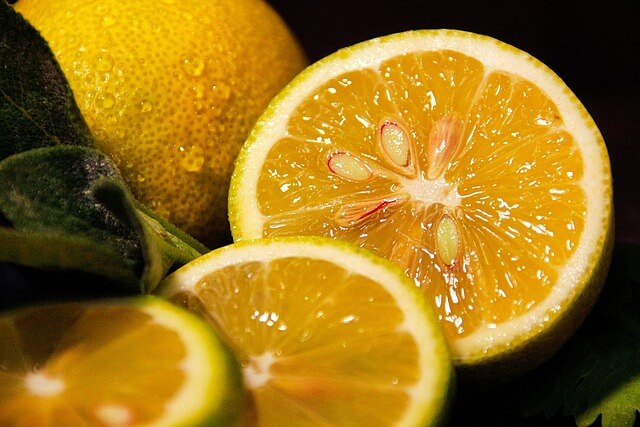 close up shot of lemon slices